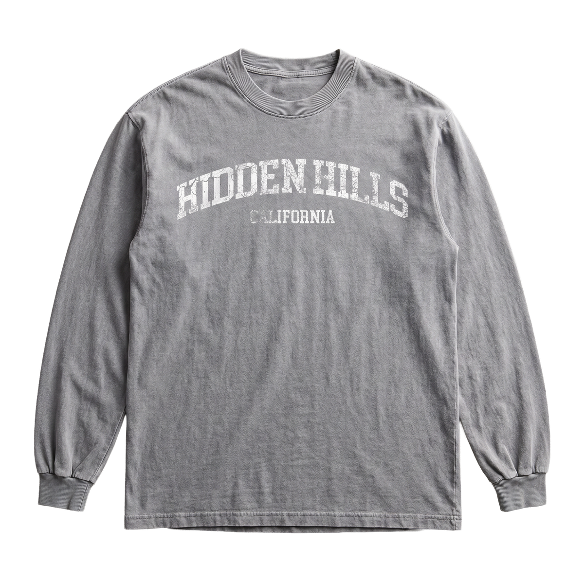 VINTAGE HEAVYWEIGHT HIDDEN HILLS ESSENTIALS TOP - HEATHER GREY DISTRESSED
