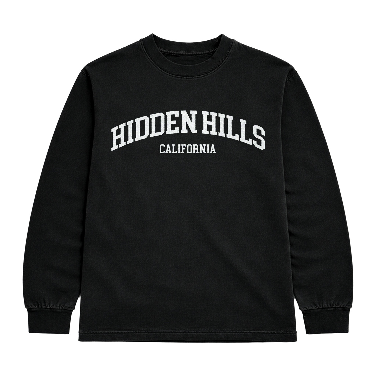 VINTAGE HEAVYWEIGHT HIDDEN HILLS ESSENTIALS TOP - BLACK/WHITE