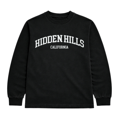 VINTAGE HEAVYWEIGHT HIDDEN HILLS ESSENTIALS TOP - BLACK/WHITE