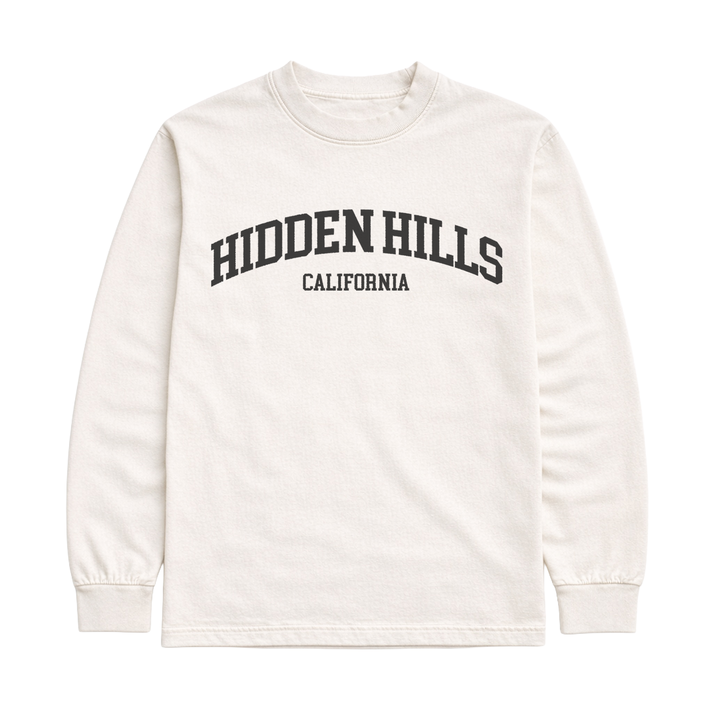 VINTAGE HEAVYWEIGHT HIDDEN HILLS ESSENTIALS TOP - OFF WHITE/BLACK