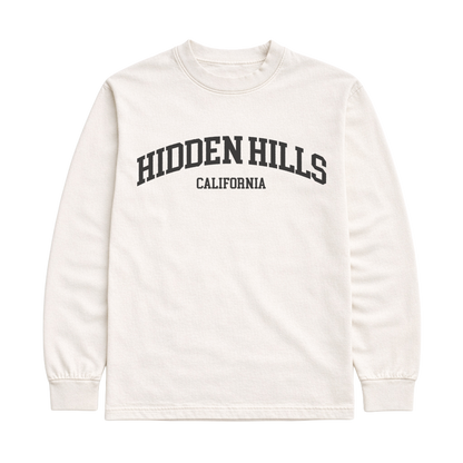 VINTAGE HEAVYWEIGHT HIDDEN HILLS ESSENTIALS TOP - OFF WHITE/BLACK