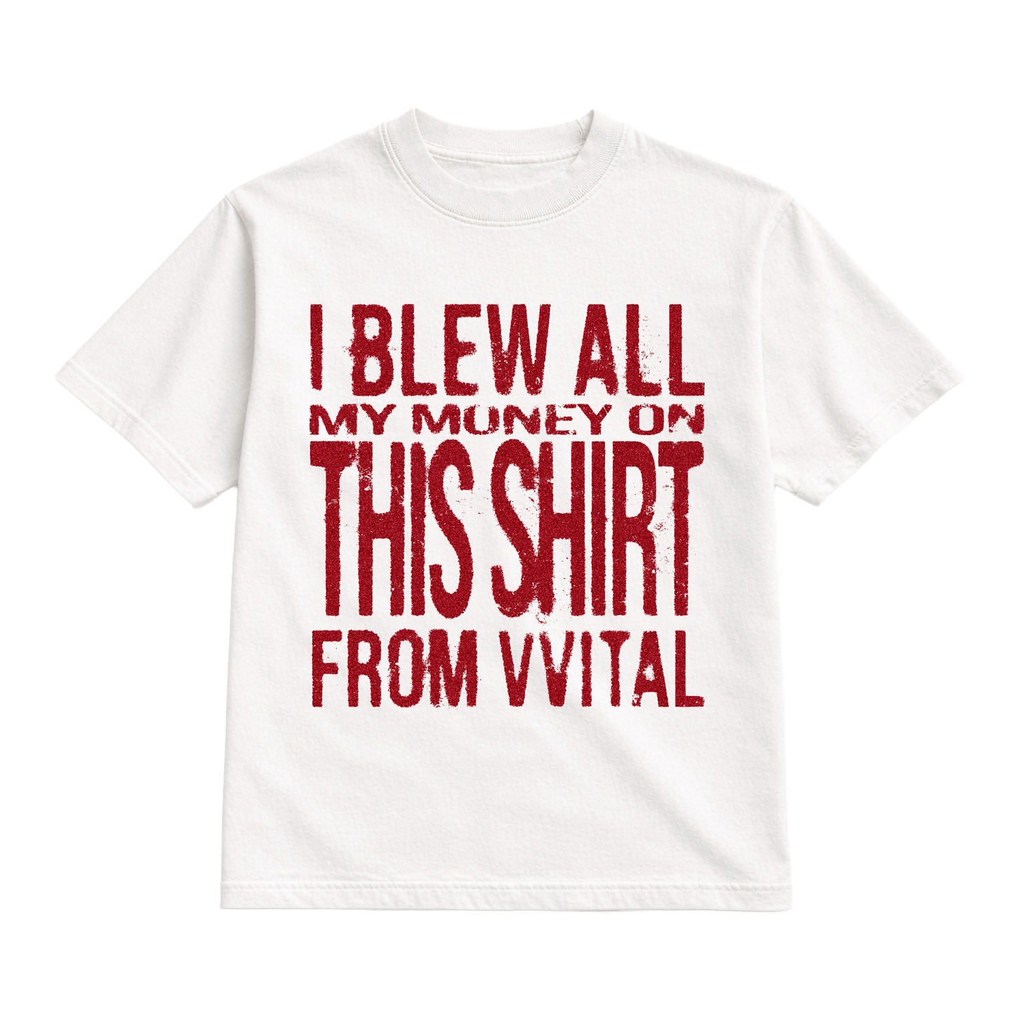 BLEW MY MONEY HEAVYWEIGHT TEE - WHITE