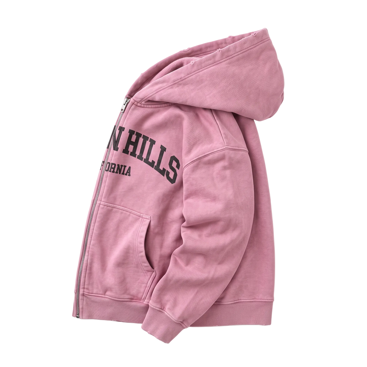 HIDDEN HILLS CROPPED ZIP UP - FADED ROSE