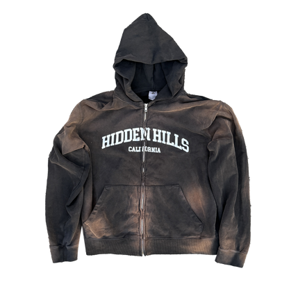 IMPERFECT HIDDEN HILLS ZIP UP - SUN WASHED BLACK