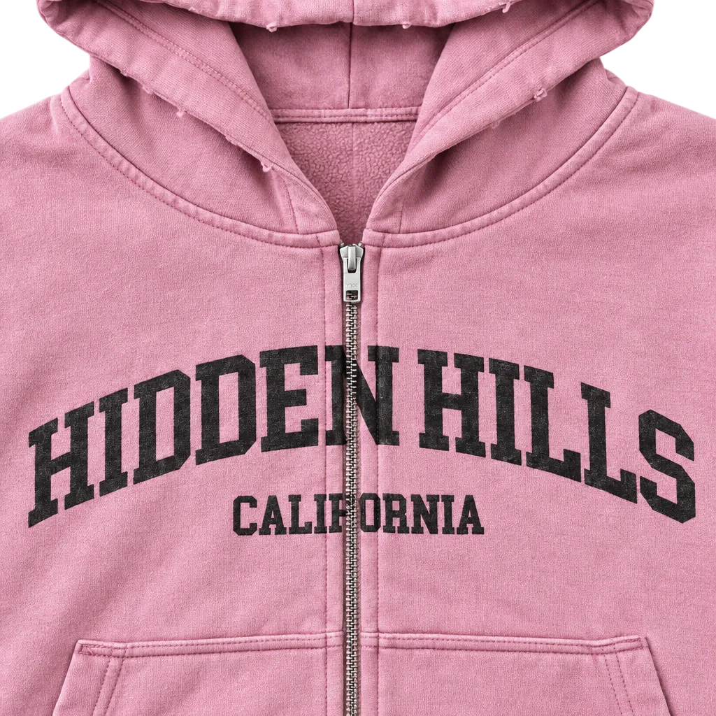 HIDDEN HILLS CROPPED ZIP UP - FADED ROSE