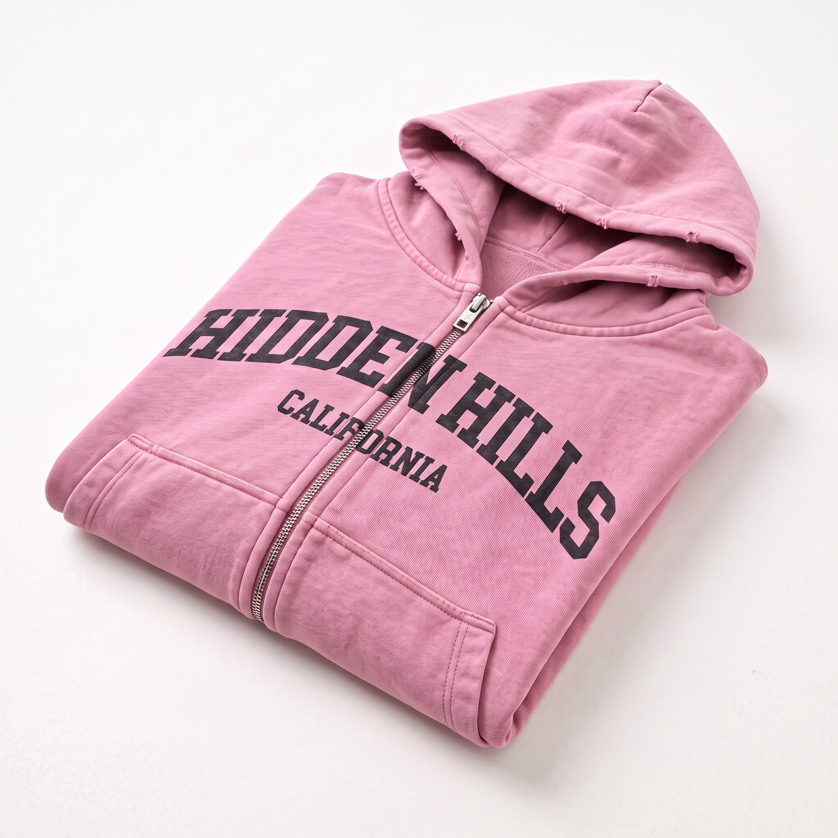 HIDDEN HILLS CROPPED ZIP UP - FADED ROSE