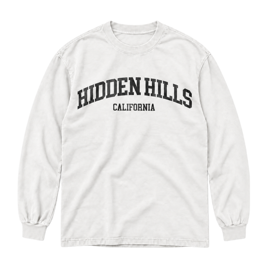 VINTAGE HEAVYWEIGHT HIDDEN HILLS ESSENTIALS TOP - OFF WHITE/BLACK